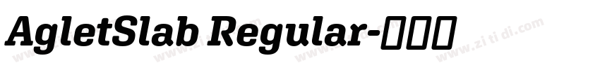 AgletSlab Regular字体转换